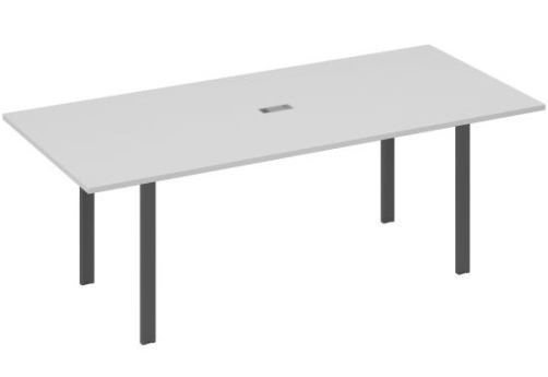 Стол для переговоров прямоугольный Мира Нумо, цвет серый + антрацит