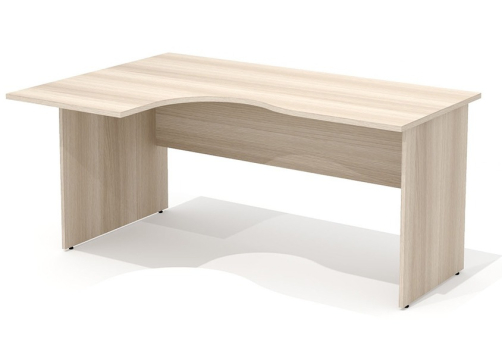 Стол эргономичный левый Колибри, цвет ясень шимо