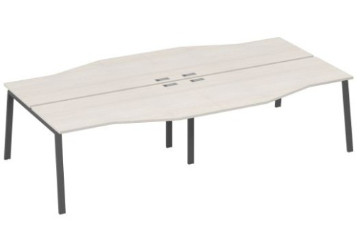 Рабочая станция эргономичная (4х160) Мира Нумо, цвет дуб шамони + антрацит