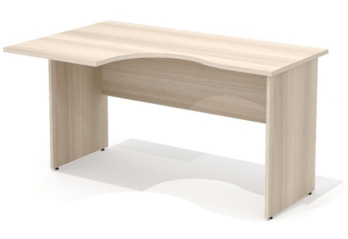 Стол эргономичный левый Колибри, цвет ясень шимо