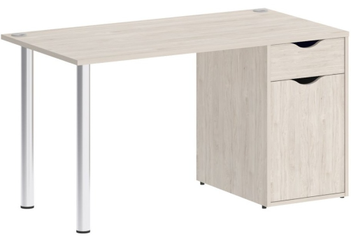 Стол письменный с тумбой, цвет денвер светлый