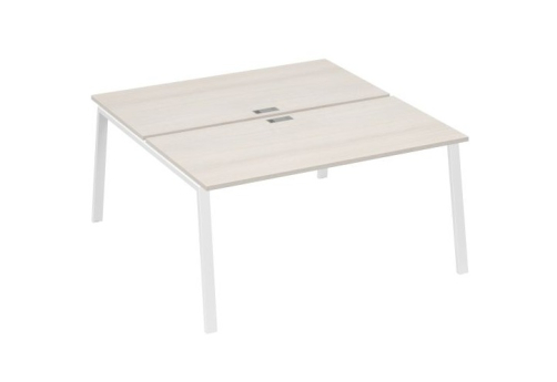 Рабочая станция 2х160 Мира Трио, цвет дуб шамони + белый