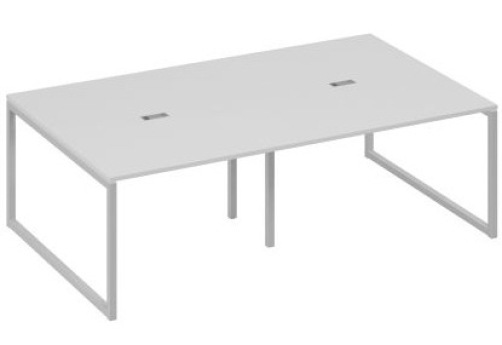 Стол для переговоров прямоугольный Мира Одри, цвет серый + серый