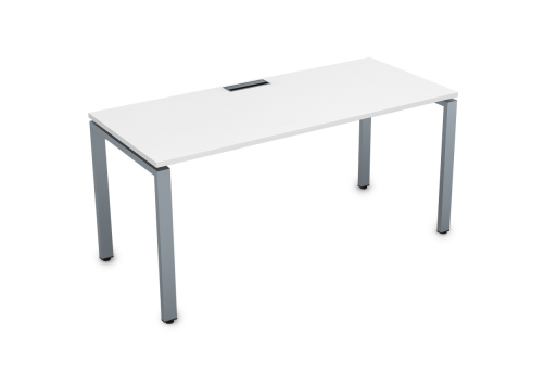 Стол рабочий Платинум Персонал, цвет белый премиум