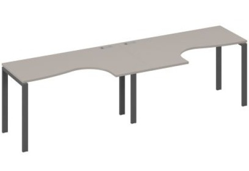 Рабочая станция эргономичная (2х140) Мира Нумо, цвет мокко премиум + антрацит