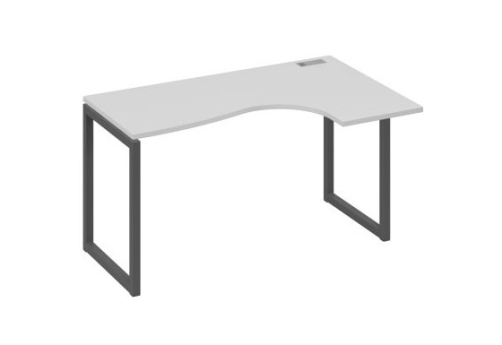 Стол эргономичный правый Мира Одри, цвет серый + антрацит