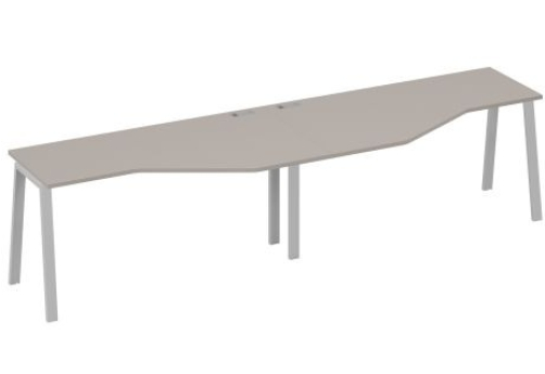 Рабочая станция эргономичная 2х160 Мира Трио, цвет мокко премиум + серый