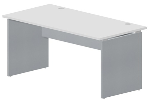 Стол рабочий (2 заглушки) Аронти, цвет белый