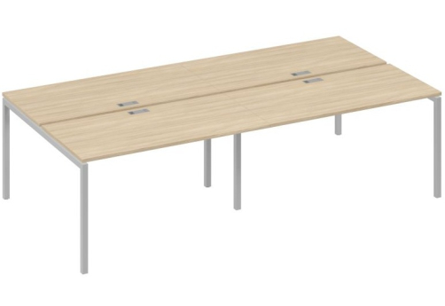 Рабочая станция 4х140 Мира Лофт, цвет дуб скандинавский + серый