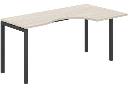 Стол эргономичный правый Индиго Форт, цвет дуб светлый + антрацит