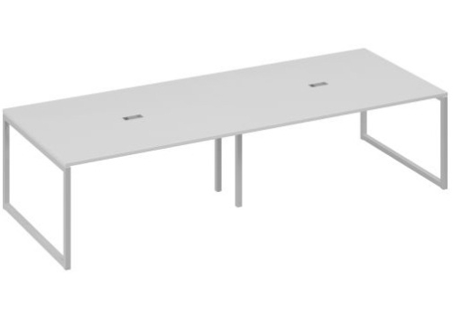 Стол для переговоров прямоугольный Мира Одри, цвет серый + серый