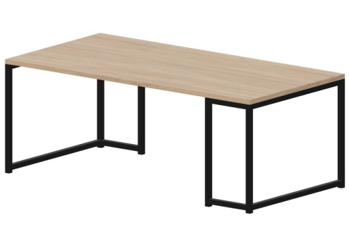 Стол журнальный Мейлон, цвет светлый дуб + черный