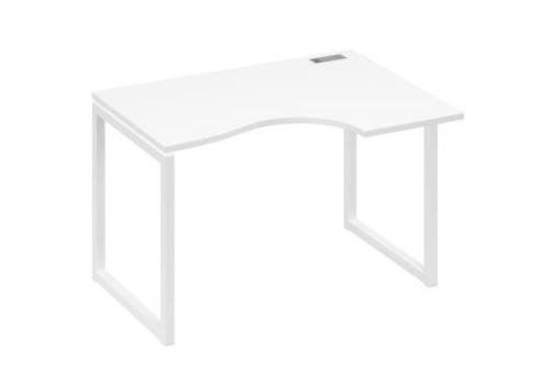 Стол эргономичный правый Мира Одри, цвет белый премиум + белый