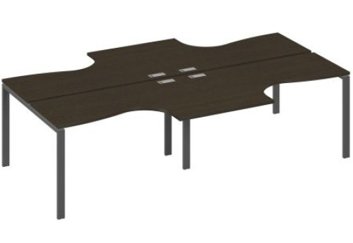 Рабочая станция эргономичная (4х140) Мира Нумо, цвет венге + антрацит