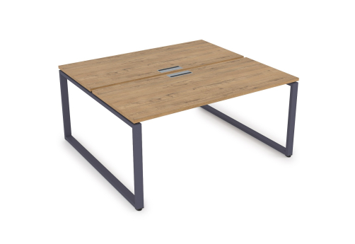Стол на 2 рабочих места Оскар Персонал, цвет тиковое дерево
