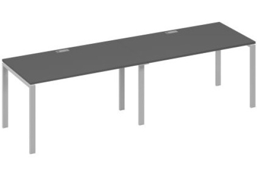 Рабочая станция (2х140) Мира Нумо, цвет антрацит премиум + серый