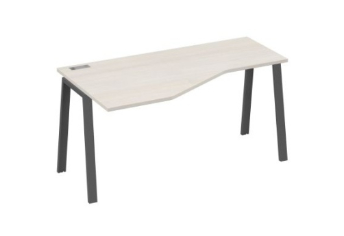 Стол эргономичный левый Мира Трио, цвет дуб шамони + антрацит