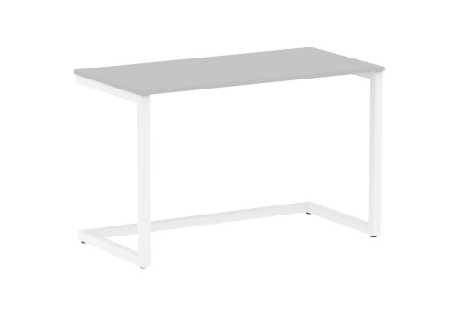 Стол письменный, цвет серый + белый