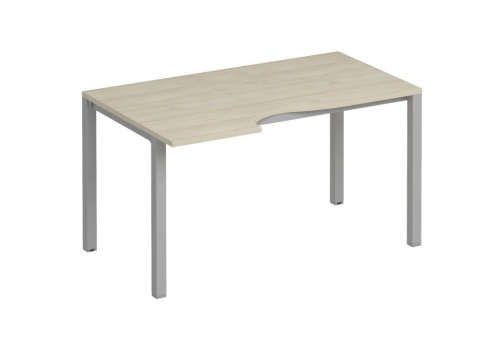 Стол эргономичный левый Прайм Металл 50, цвет шамони светлый + серый