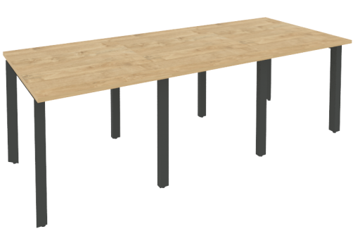 Стол для переговоров (3 столешницы), цвет тиквуд светлый