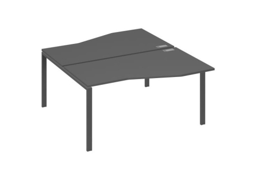 Рабочая станция эргономичная (2х160) Мира Нумо, цвет антрацит премиум + антрацит