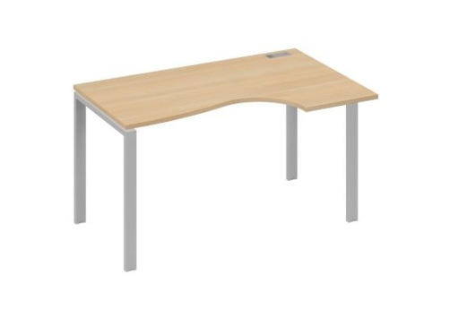Стол эргономичный правый Мира Нумо, цвет натуральный дуб + серый
