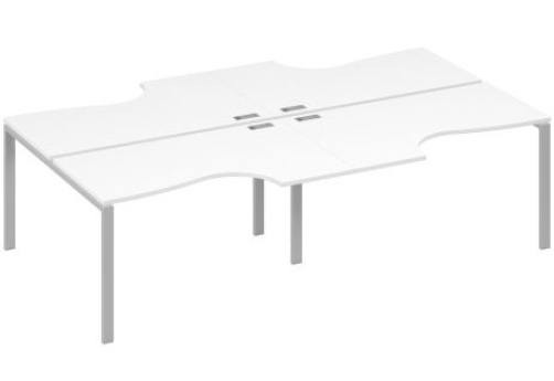 Рабочая станция эргономичная (4х140) Мира Нумо, цвет белый премиум + серый