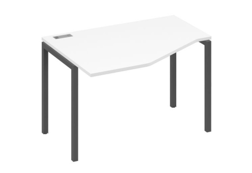 Стол эргономичный левый Техно Мира Лофт, цвет белый премиум + антрацит