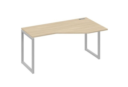 Стол эргономичный правый Мира Одри, цвет дуб скандинавский + серый
