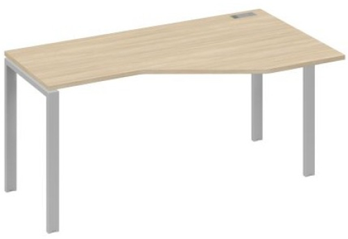 Стол эргономичный правый Мира Нумо, цвет дуб скандинавский + серый
