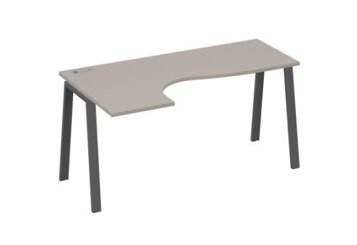 Стол эргономичный левый Мира Трио, цвет мокко премиум + антрацит