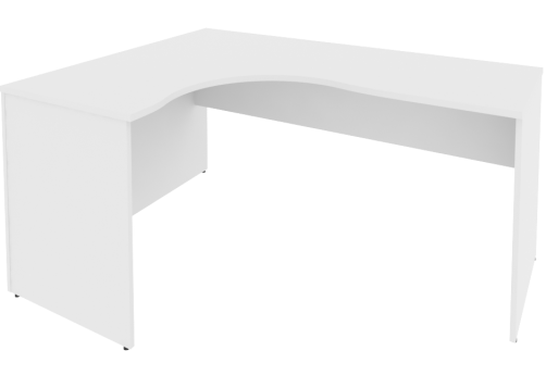 Стол письменный эргономичный левый, цвет белый