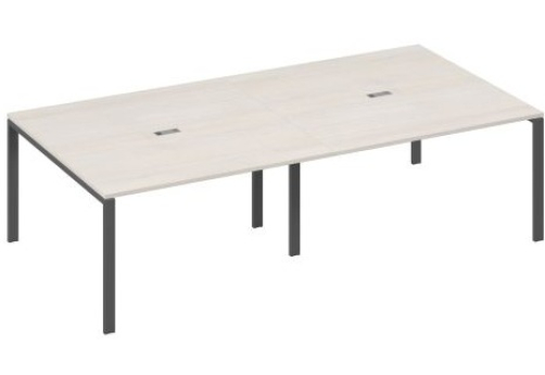 Стол для переговоров прямоугольный Мира Нумо, цвет дуб шамони + антрацит