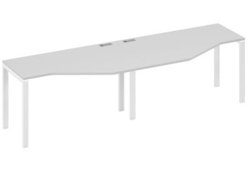 Рабочая станция эргономичная (2х140) Мира Нумо, цвет серый + белый