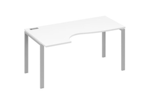 Стол эргономичный левый Мира Нумо, цвет белый премиум + серый