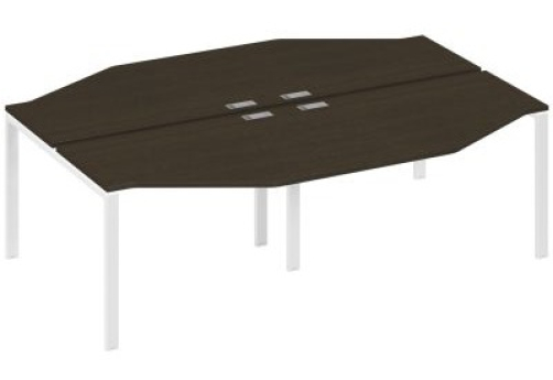 Рабочая станция эргономичная (4х120) Мира Нумо, цвет венге + белый