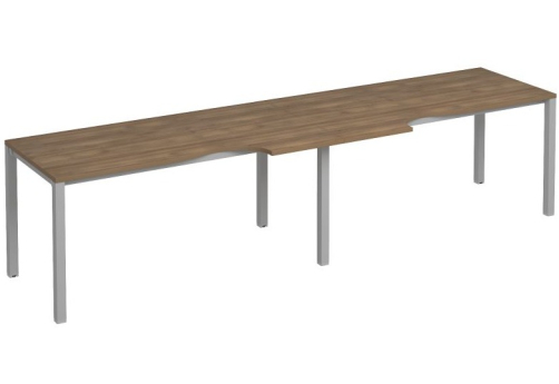 Рабочая станция эргономичная (2х160) Прайм Металл 50, цвет шамони темный + серый