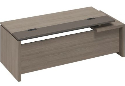 Стол руководителя левый Британия, цвет дуб + серый