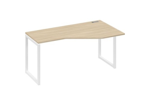 Стол эргономичный правый Мира Одри, цвет дуб скандинавский + белый