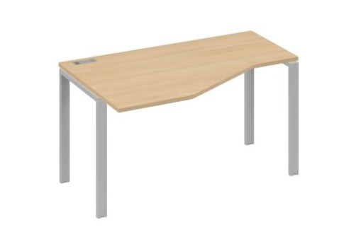 Стол эргономичный левый Мира Нумо, цвет натуральный дуб + серый
