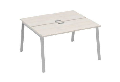 Рабочая станция 2х140 Мира Трио, цвет дуб шамони + серый