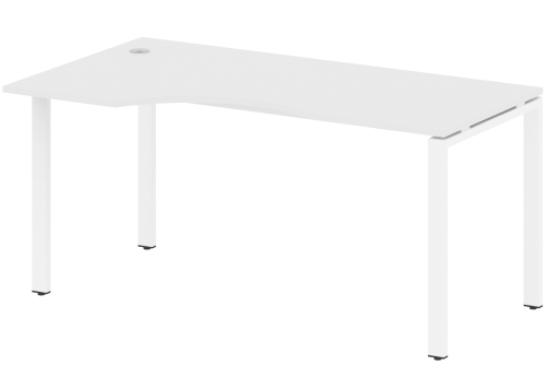 Стол эргономичный левый, цвет белый