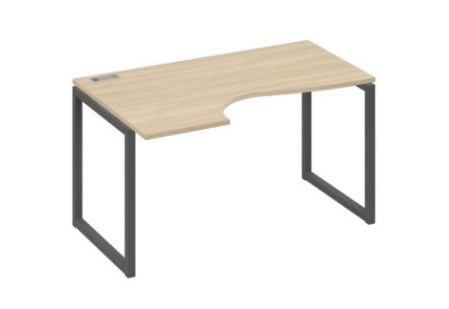 Стол эргономичный левый Мира Одри, цвет дуб скандинавский + антрацит