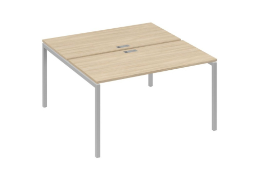 Рабочая станция 2х140 Мира Лофт, цвет дуб скандинавский + серый