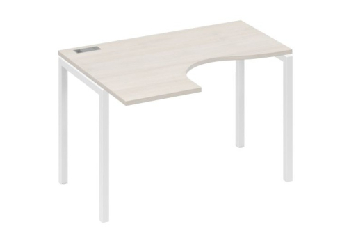 Стол эргономичный левый Классика Мира Лофт, цвет дуб шамони + белый