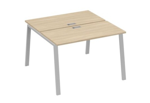 Рабочая станция 2х120 Мира Трио, цвет дуб скандинавский + серый