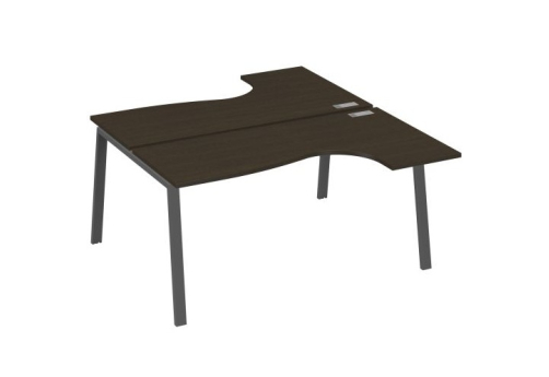 Рабочая станция эргономичная 2х160 Мира Трио, цвет венге + антрацит