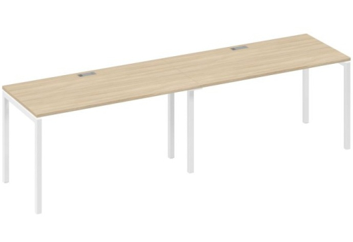 Рабочая станция 2х140 Мира Лофт, цвет дуб скандинавский + белый