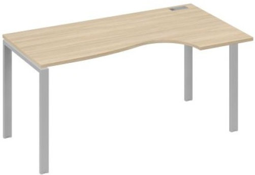 Стол эргономичный правый Мира Нумо, цвет дуб скандинавский + серый