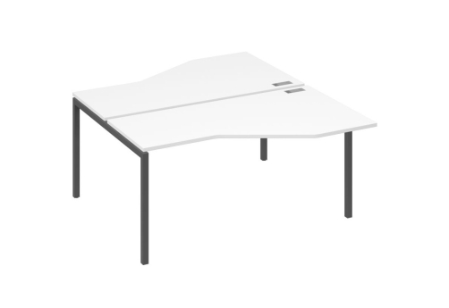 Рабочая станция эргономичная 2х160 Техно Мира Лофт, цвет белый премиум + антрацит